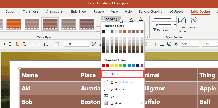 PowerPoint Tables 01